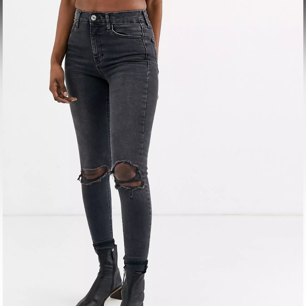 Moto Jamie Ripped Knee Jeans